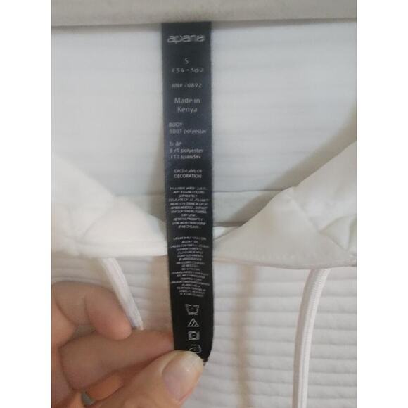 Apana Ribbed Hoodie - White, Size Small - Excellent Condition! - Picture 2 of 5
